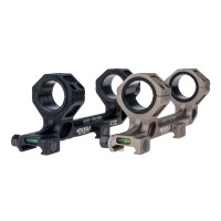 One Piece Bubble Level Picatinny Rail Dual Ring Mount Offeset for 25.4/30mm Scope TAN