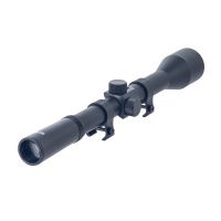 4X28 Rifle Scope Black Fine Duplex Gloss Reticle with Rings