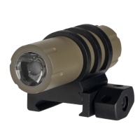 Tactical Handheld Multi-Purpose LED Flashlight with Picatinny Rail, TAN