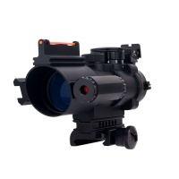 Hunting Riflescope 4X32 Red and Green illuminated scope with red Fiber optic sight