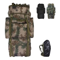 65L camouflage large capacity mountaineering backpack tactical camping backpack Oxford backpack