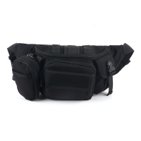 Outdoor Military Tactical Waist Pack Utility Pouch for Camping Hiking Hunting Black