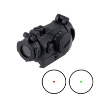 Tactical 1X24 red green dot sight  picatinny base with flip-up lens cover