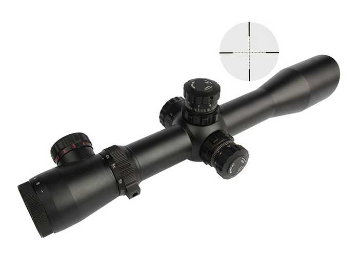 4-12X40 Mil Dot Reticle Riflescope w/ Integral Sunshade