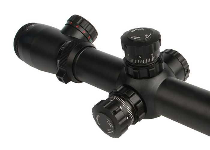 4-12X40 Mil-Dot Reticle Riflescope w/ Integral Sunshade