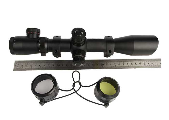 4-12X40 Mil Dot Reticle Riflescope w/ Rings and Integral Sunshade