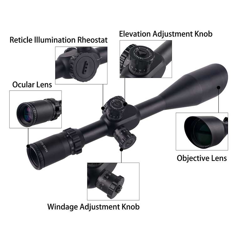 8-32X56 Riflescope Mil-dot Reticle Large Side Wheel