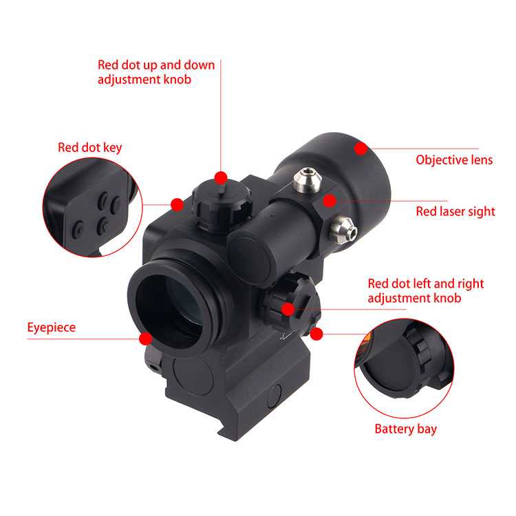 1x29 Red Dot Sight With Red Laser