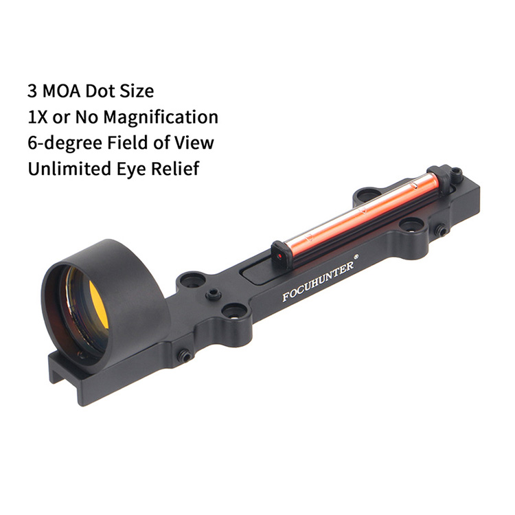 Best Quality 1x28 Shotgun Rib Rail Red Fiber Dot Sight