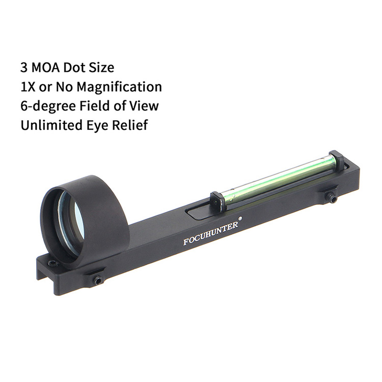 1X28 Fiber Green Dot Sight for Shotgun Rib Rail