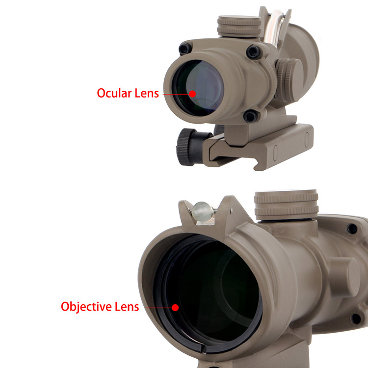 4X 32 Rifle ScopeRed Fiber Optic Sight