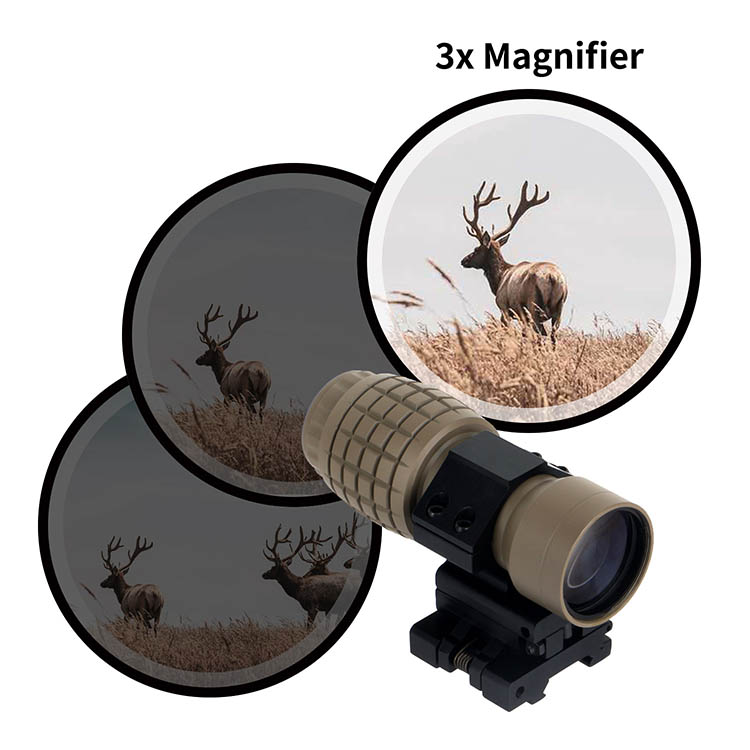 3x Magnifier with Flip To Side Mount
