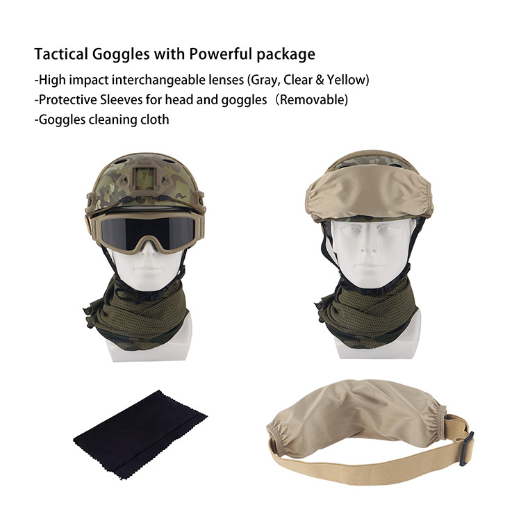 Airsoft Military Tactical Motorcycle Goggles DE