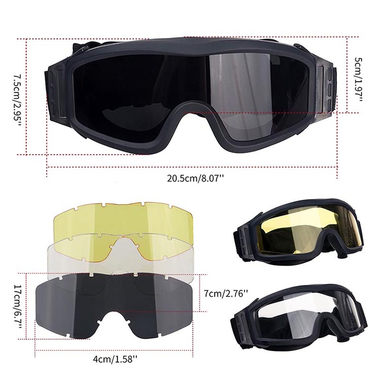 Top Quality Airsoft Military Tactical Safety Goggles