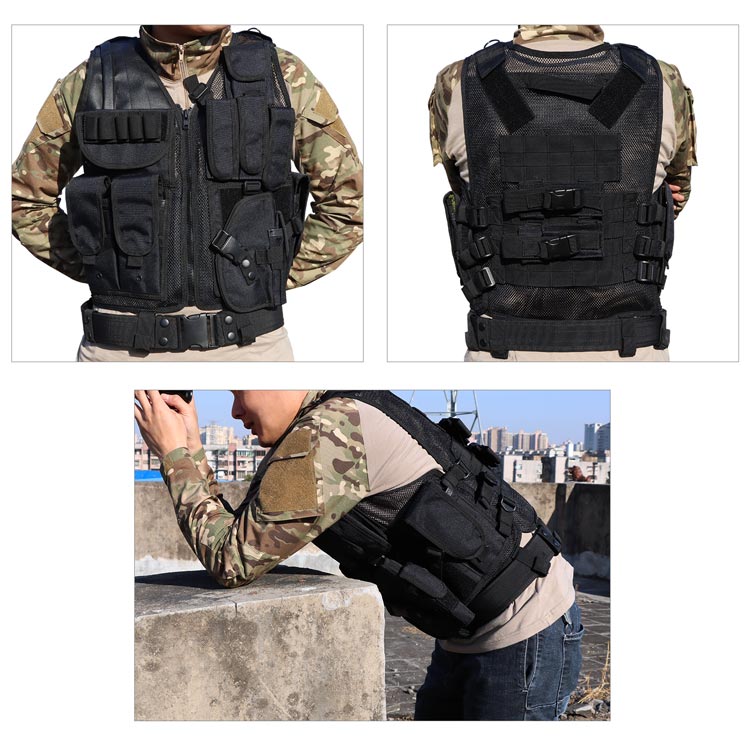 Tactical Scenario Vest Molle Plate Carrier with Magazine Pouches