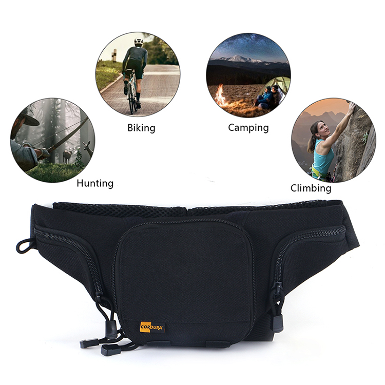 Tactical Waist Bag Military Fanny Packs Hip Belt bag Pouch Tool Organizer for Outdoor Hiking Camping Climbing Biking Hunting Khaki