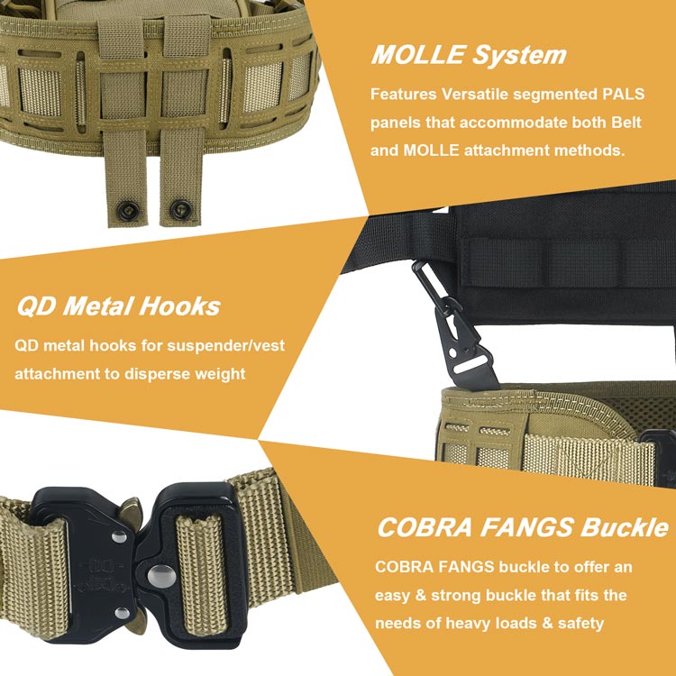 Tactical Battle Belt with Cobra Buckle Belt