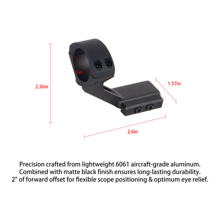 1" 25.4mm Offset Picatinny Scope Rings 1" 25.4mm Offset Picatinny Scope Rings