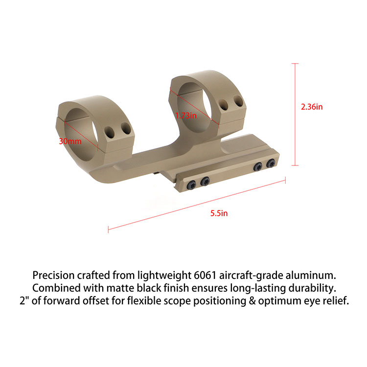 Slim Profile Offset Picatinny Mount 30mm Slim Profile Offset Picatinny Mount 30mm