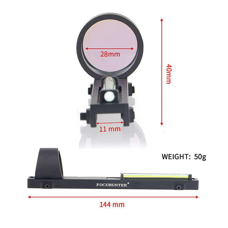 1X28 Fiber Green Circle Dot Sight for Shotgun 1X28 Fiber Green Circle Dot Sight for Shotgun