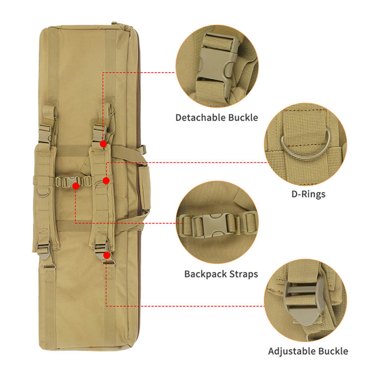 tOP qUALITY Tactical 42" Dual Rifle Case Padded MOLLE Waterproof Long Gun Bag tOP qUALITY Tactical 42" Dual Rifle Case Padded MOLLE Waterproof Long Gun Bag