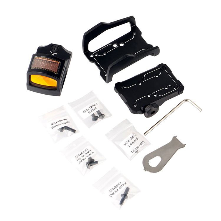 Solar Power Red Dot Sight with Glock Parts Picatinny Mount Solar Power Red Dot Sight with Glock Parts Picatinny Mount