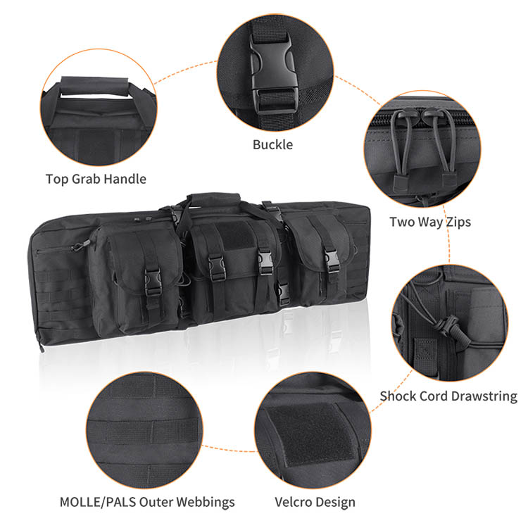 Top Rated Tactical 36" Double Rifle Case Top Rated Tactical 36" Double Rifle Case