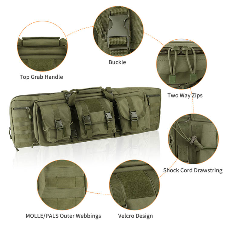 Top Rated Tactical Military 36" Dual Rifle Case Green Top Rated Tactical Military 36" Dual Rifle Case Green