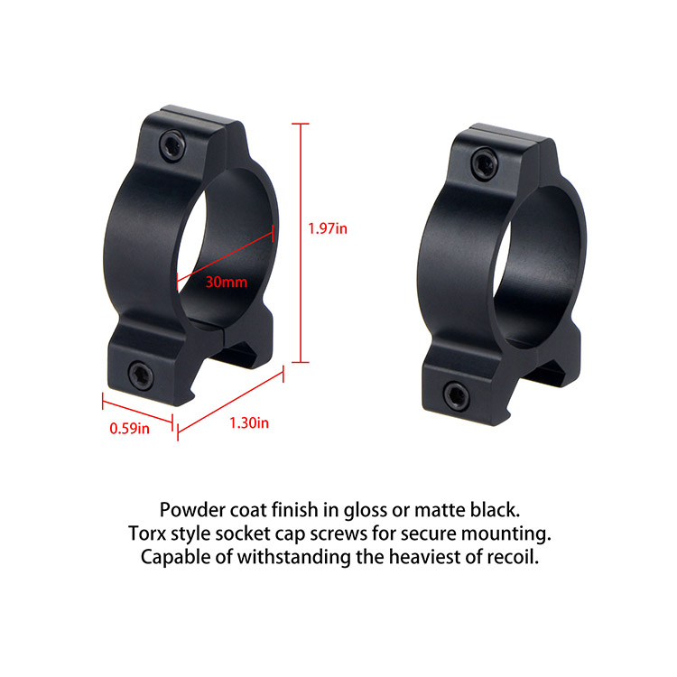 Fixed 30mm Picatinny Rings Fixed 30mm Picatinny Rings