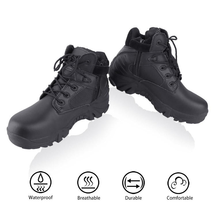 Tactical Sport Boots Leather Zip Waterproof Military Combat Boots Tactical Sport Boots Leather Zip Waterproof Military Combat Boots