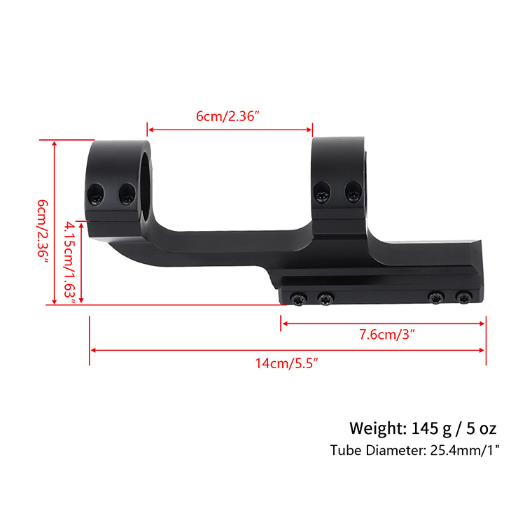 1" Slim Profile Cantilever Offset Scope Mount 1" Slim Profile Cantilever Offset Scope Mount