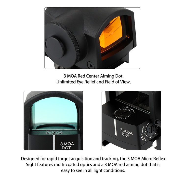 Micro Reflex Sight 3 MOA Red Dot Sight Micro Reflex Sight 3 MOA Red Dot Sight