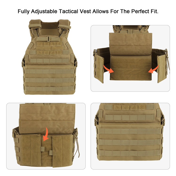 Airsoft Molle Tactical Vest Military Plate Carrier DE Airsoft Molle Tactical Vest Military Plate Carrier DE