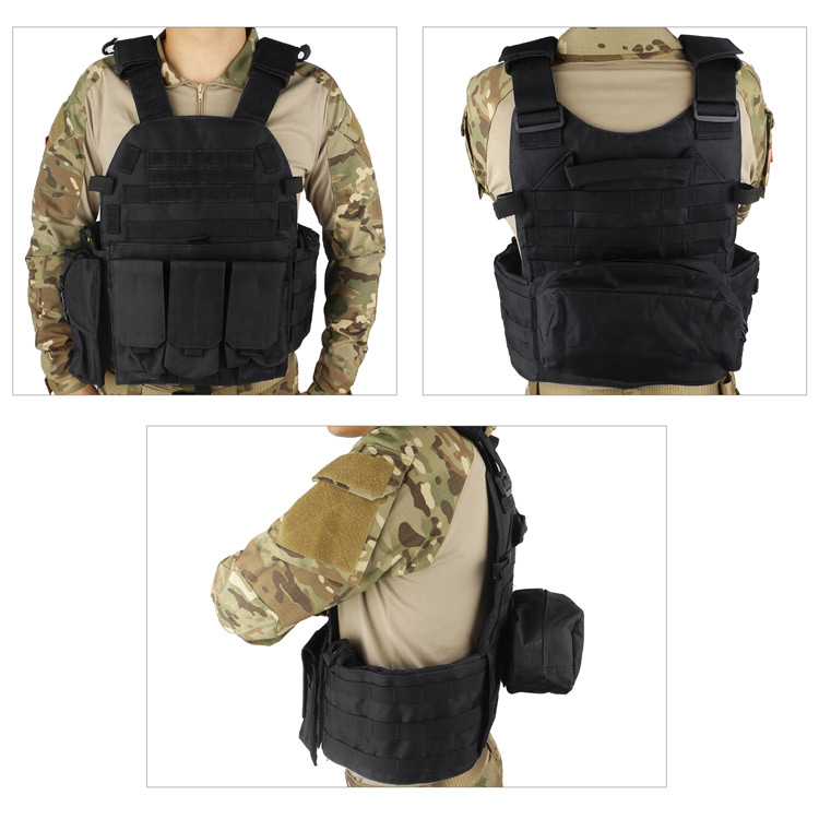 Airsoft Military Tactical Vest Combat Assault CS Molle Plate Carrier Black Airsoft Military Tactical Vest Combat Assault CS Molle Plate Carrier Black
