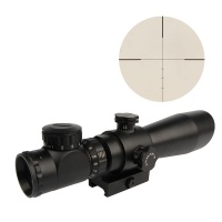 3-9X42EG Red Green Illuminated Angled Integral Sunshade Riflescope with QD Mount