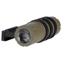 Tactical Handheld Ultra-Compact 100 Lumen Flashlight with Offset Picatinny Mount Tan