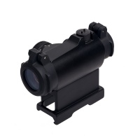 1X24 Illuminated Red Dot Sight With Quick Release Mount and Flip-Up Caps  Black