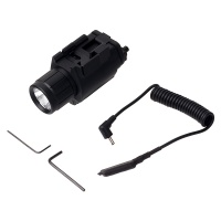 M6 Tactical LED Flashlight Red Laser with Remote Pressure Switch BK