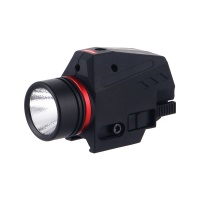 Tactical 150 lumens Red Laser White LED Flashlight Rail Mounted