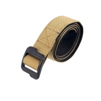 Tactical Military Nylon Belt Elastic with Plastic Buckle Tan