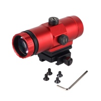 3x Red Magnifier with Flip Mount
