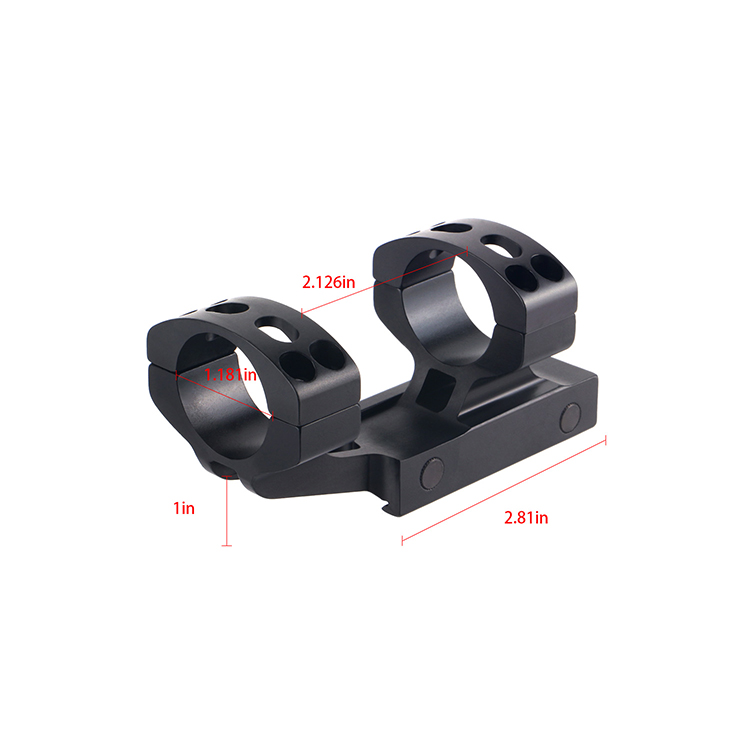 1" High Performance Offset Dual Ring Scope Mount