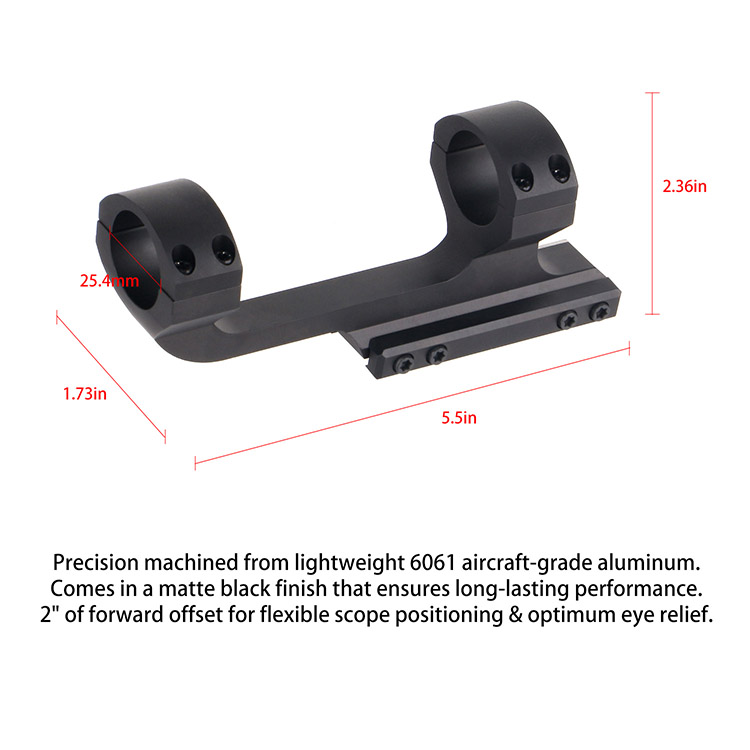 1" One-Piece Cantilever Scope Mount