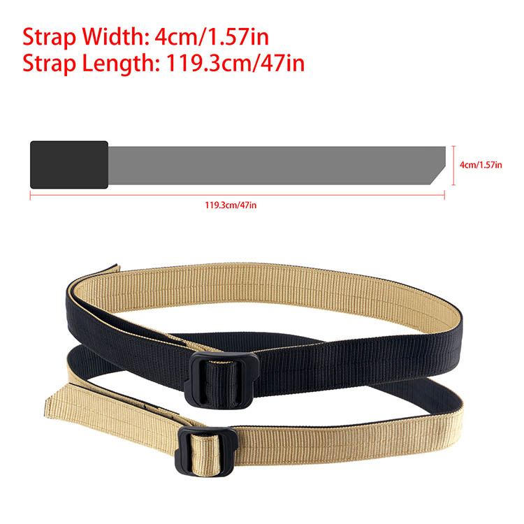 Best Quality Tactical Nylon Belt Elastic with Plastic Buckle Tan