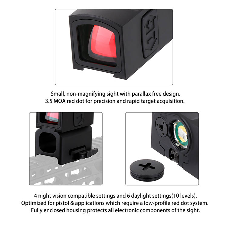 TOP Quality ACRO P-1 Red Dot Reflex Sight with QD Mount