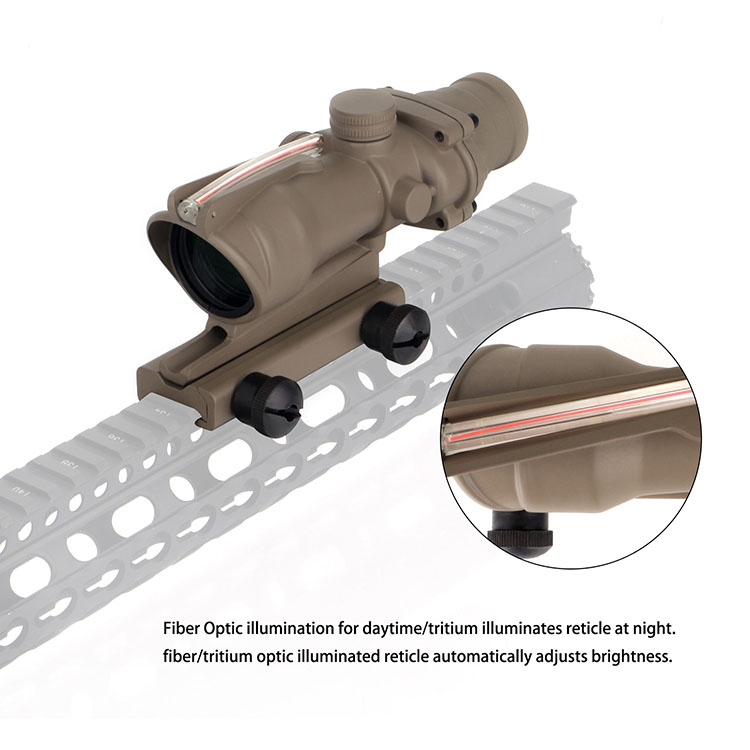 4X 32 Real Fiber Optic Sight Rifle Scope