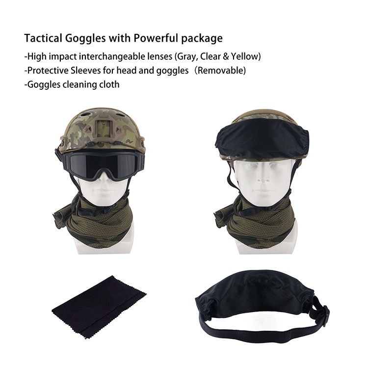 Airsoft Military Tactical Safety Goggles Black
