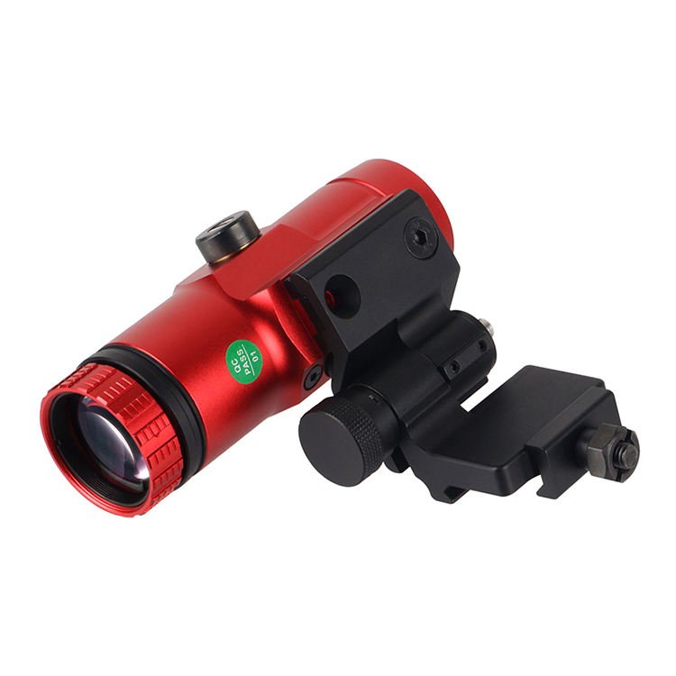 3x Red Magnifier with Flip To Side Mount
